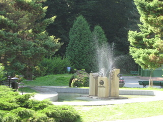 Park zdrojowy w Rymanowie Zdroju: fot przewodnik beskidzki Maria Tercha